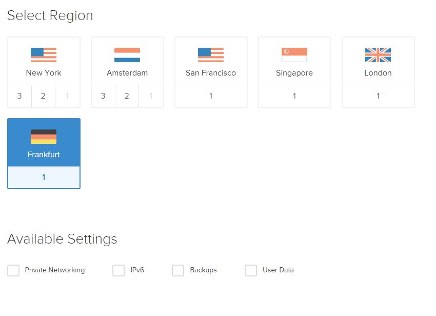 DigitalOcean Hangi Ülke Seçilmeli