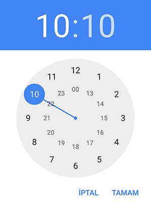 Android Time Picker Kullanımı