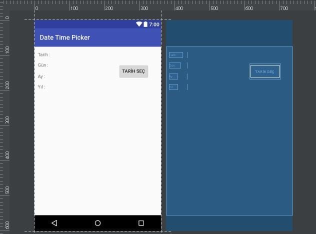 Date Picker Kullanımı Tasarım