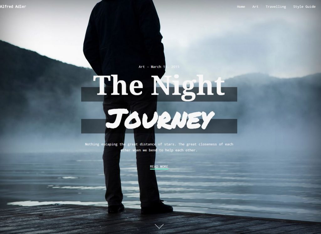 Adler – Minimal Free Blog Theme